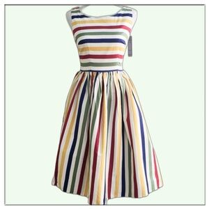 NWT Collectif Modcloth Candice Candy Stripe Dress XS